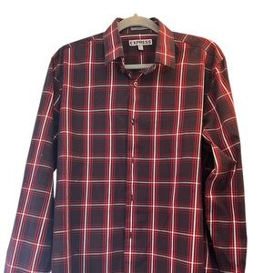 Mens Express Long Sleeved Button Down Shirt- Size L